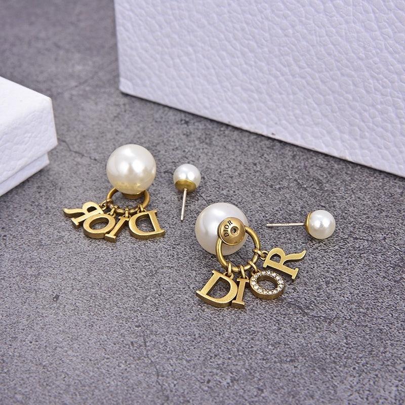 DIE8 Women gold-plated fashion earrings high-quality jewelry