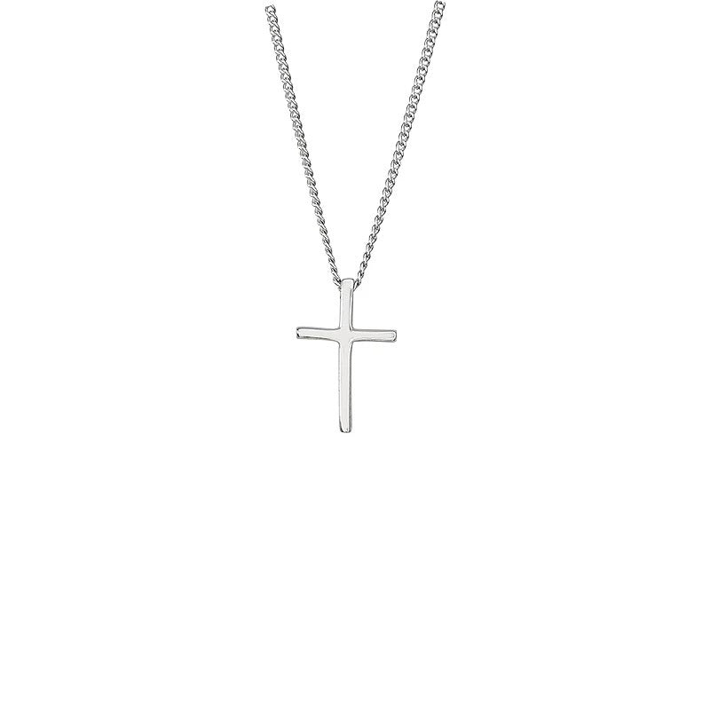 Cross necklace women S925 pure silver simple and fashionable jewelry