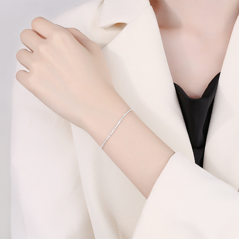S925 sterling silver bracelet women's simple high-end jewelry jewelry