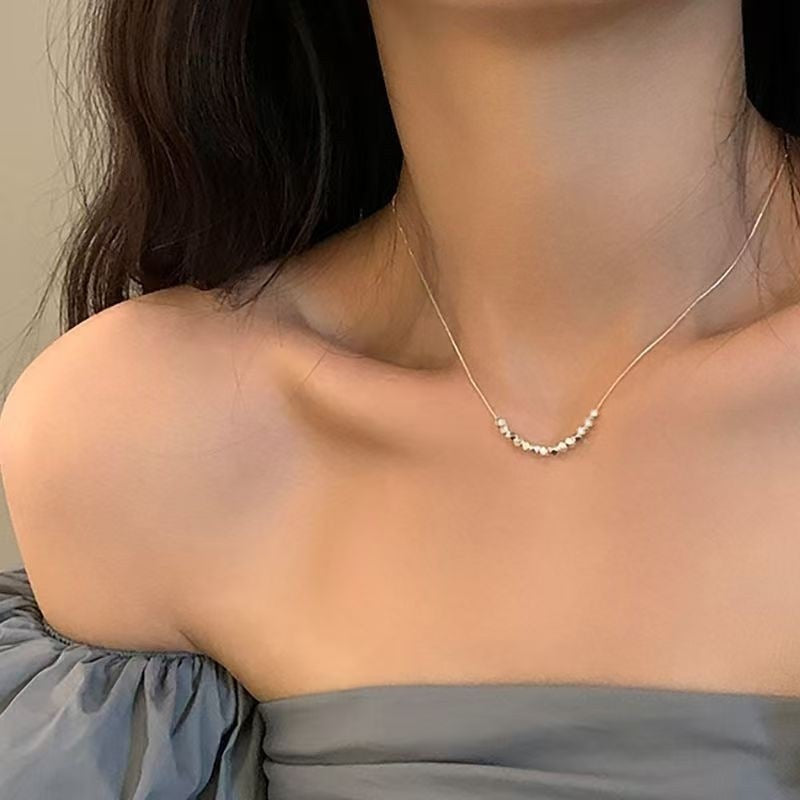 Necklace women's 999 silver simple and fashionable versatile collarbone chain jewelry