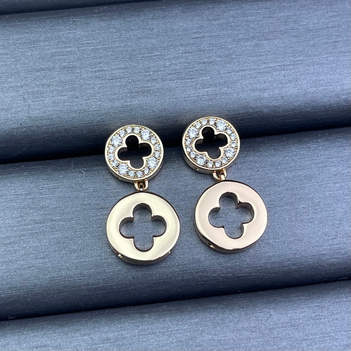 N28 Women gold-plated fashion clover earrings high-quality jewelry