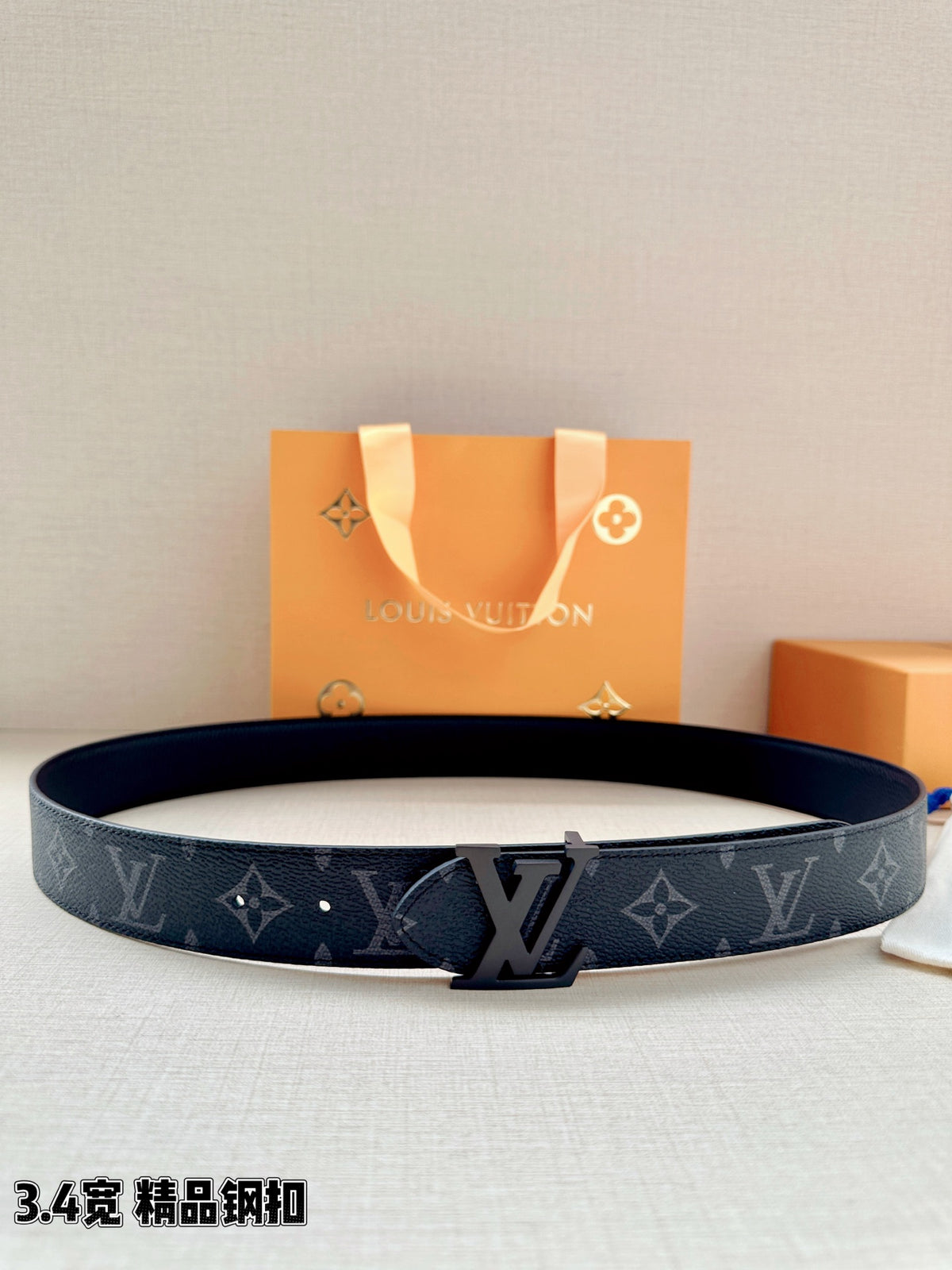 BE10 Real Leather Belt 3.4CM with packing