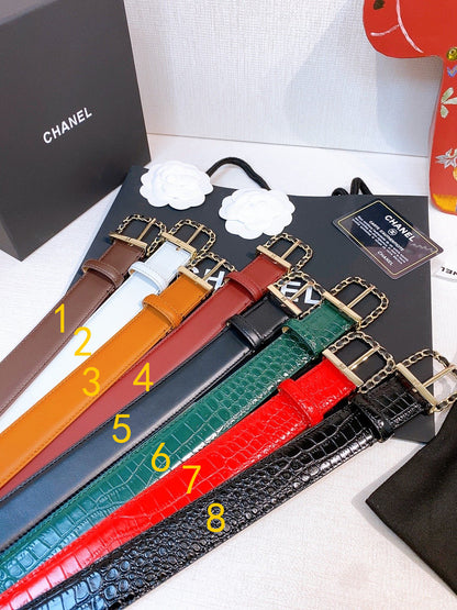 BE1 Real leather 3CM Belt with packing