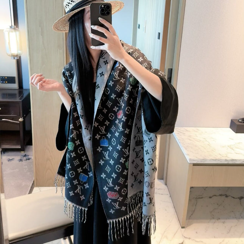 F2 Women's Winter Fashion High Quality Wool Scarf 180×60cm