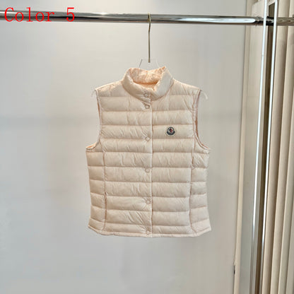 C19 Women's Classic Slim Fit Short Lightweight Stand Collar Down Vest