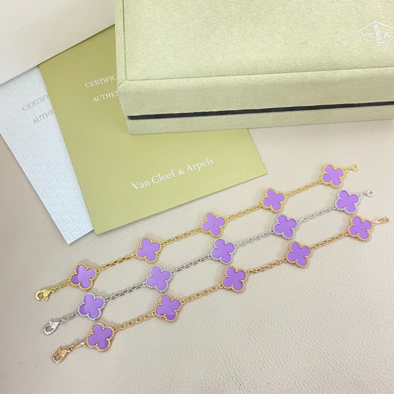 VAB6 Classic Four‑Leaf Clover Unisex Fashion Bracelet for Men and Women
