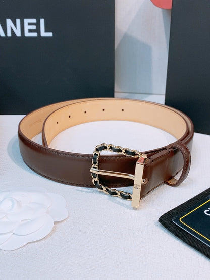 BE1 Real leather 3CM Belt with packing