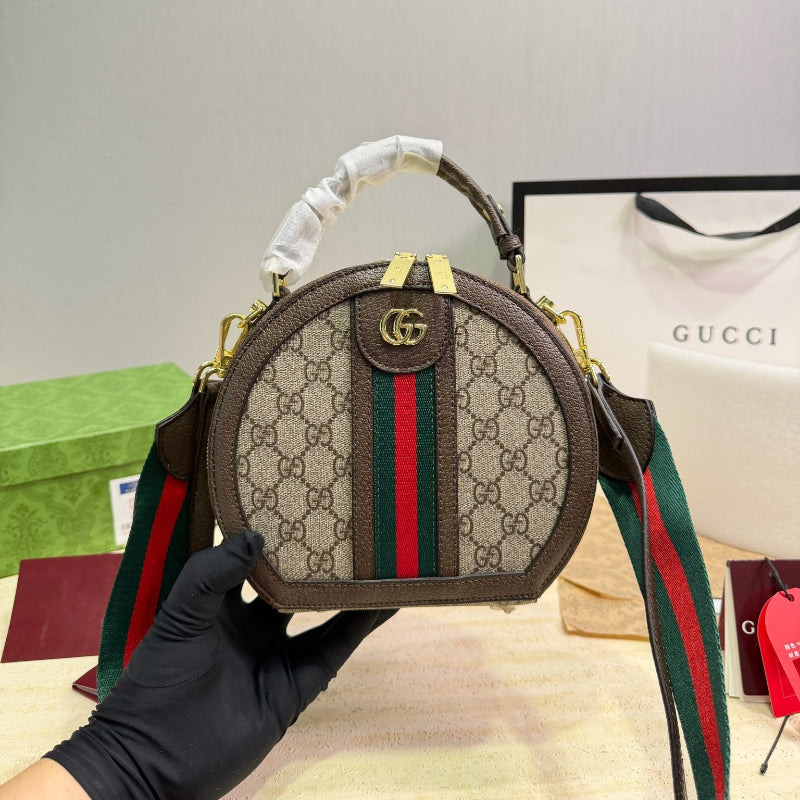 MS68 Classic round bag diagonal cross bag 20X8X18CM