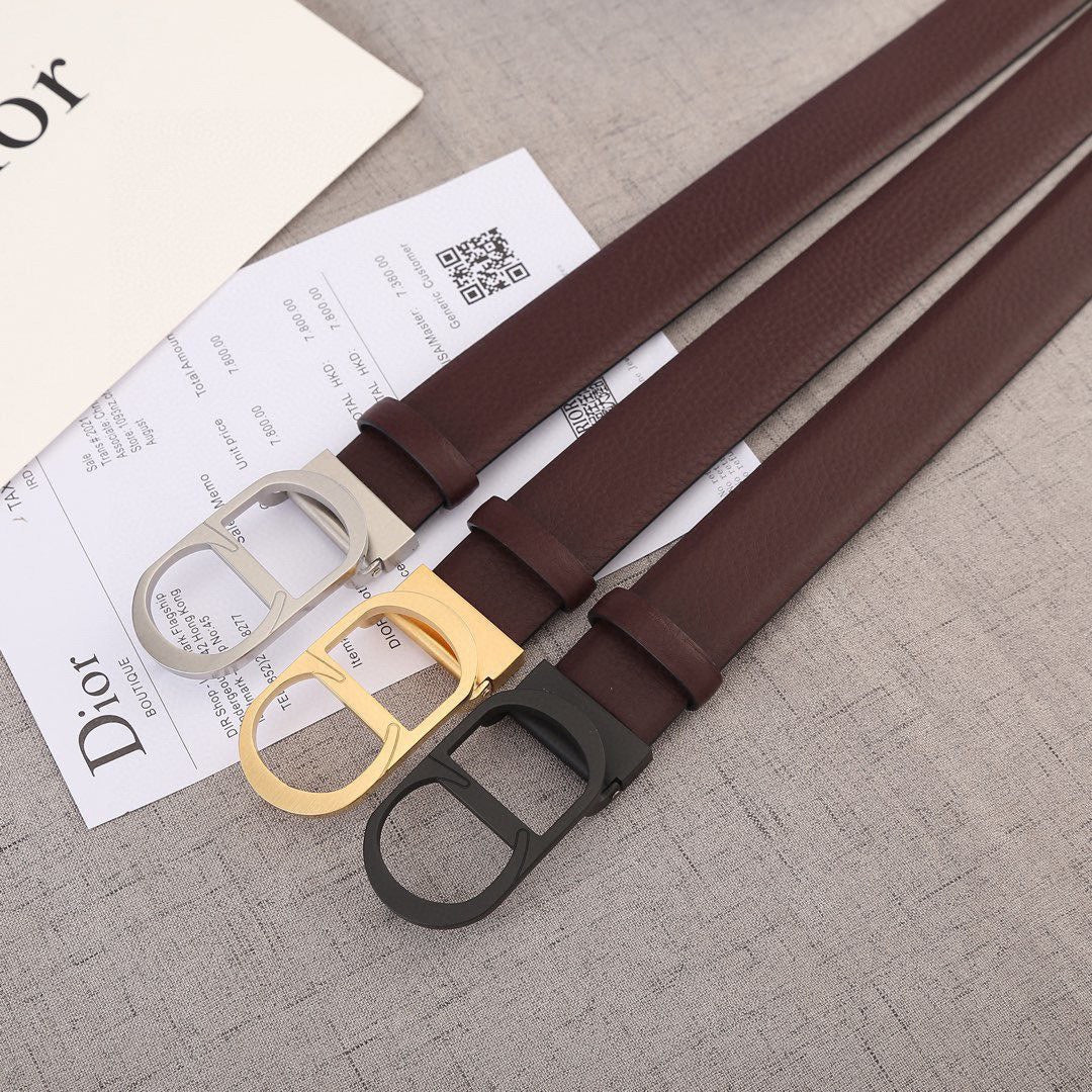 BE4 Men Real Leather Belt 3.5CM with packing