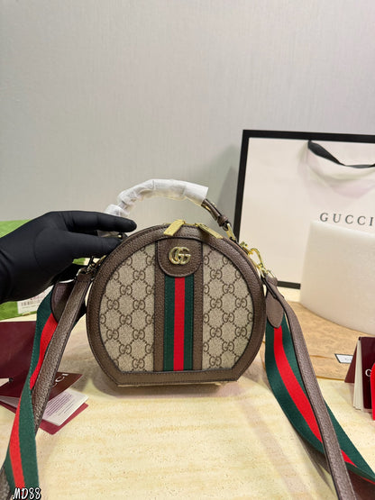 MS68 Classic round bag diagonal cross bag 20X8X18CM