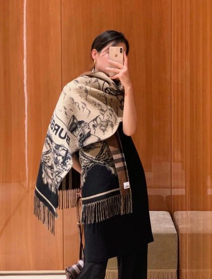 F26 Women's Winter Fashion Wool Scarf 65*180cm