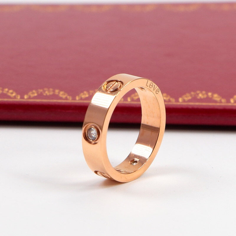 CAR2 Classic Unisex Stainless Steel Fashion Ring Jewelry for Men & Women