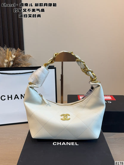 MN43 Women's leather bag crescent bag 23*6*13cm