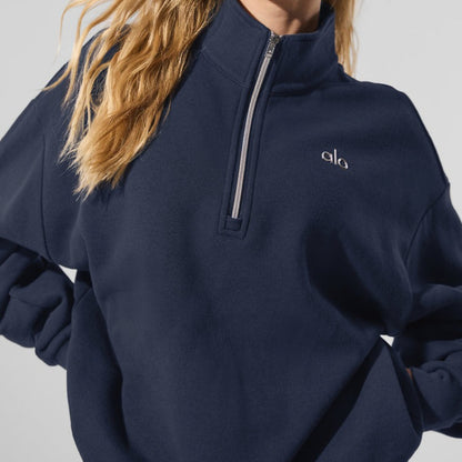 C3 Couple Loose‑Fit Half‑Zip Hoodie, Unisex Casual Sports Pullover Top for Men & Women