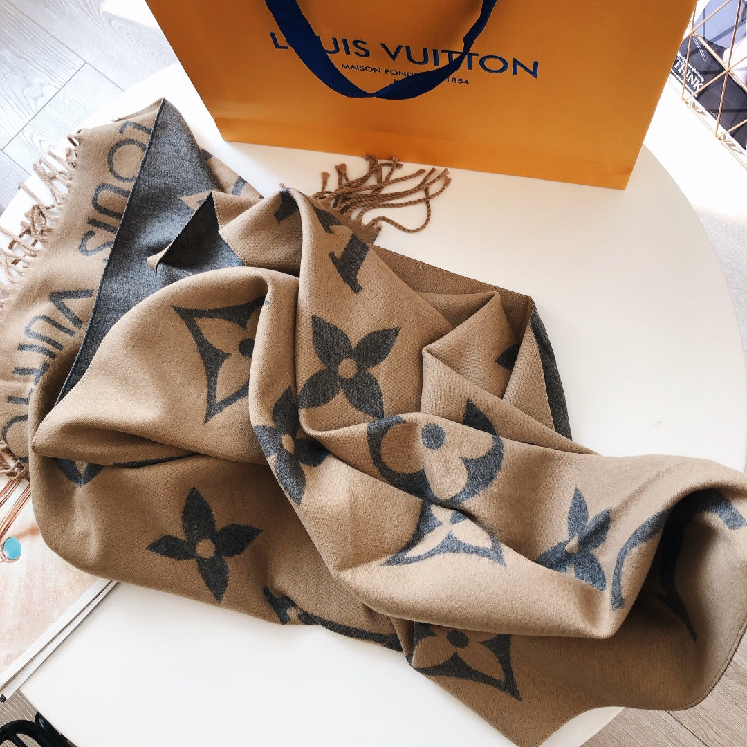 F43 Women Wool Blend Scarf Wrap 180*65CM