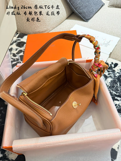 MS86  Genuine leather women's handbag 26cm bags