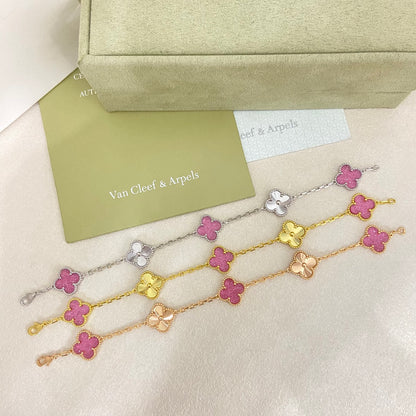 VAB4 New Arrival Classic Four‑Leaf Clover Unisex Bracelet Gold‑Plated Fashion Jewelry for Men & Women