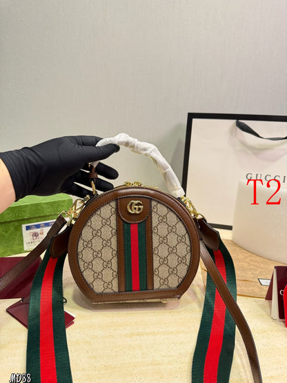 MS68 Classic round bag diagonal cross bag 20X8X18CM
