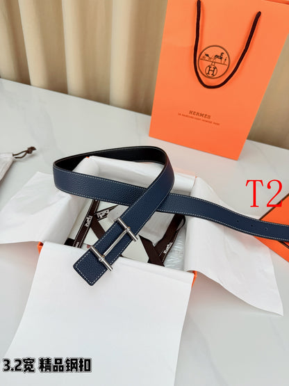 BE6 Real Leather Belt 3.2CM with packing
