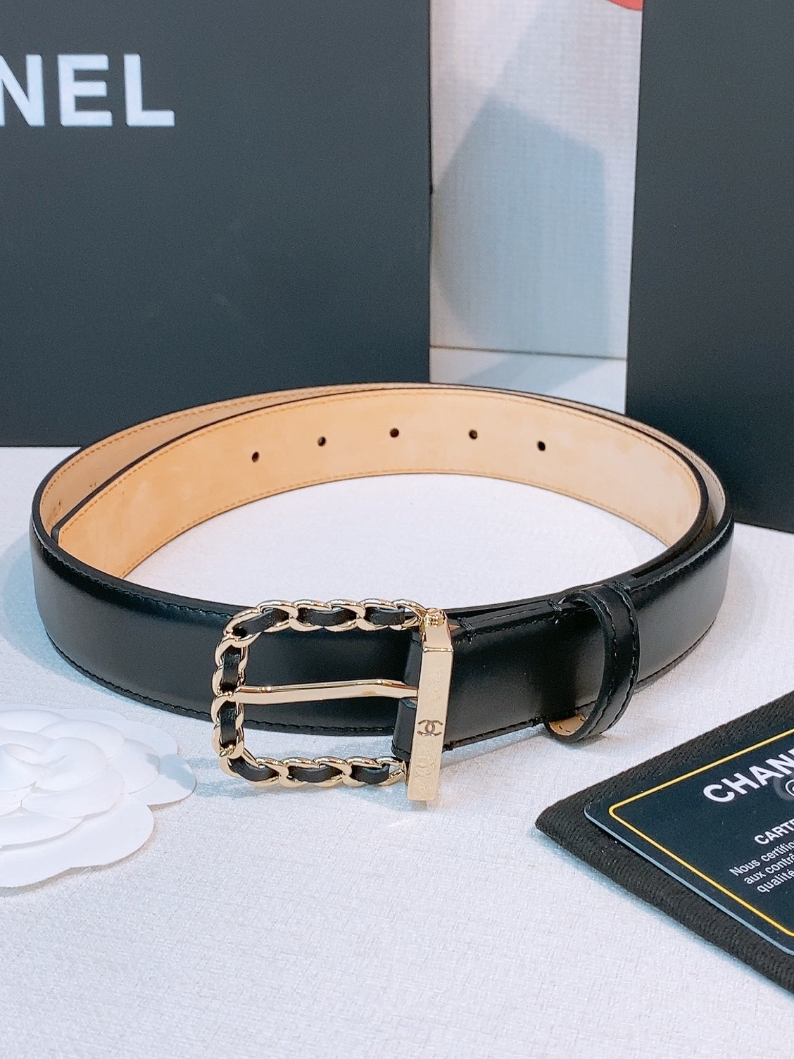 BE1 Real leather 3CM Belt with packing