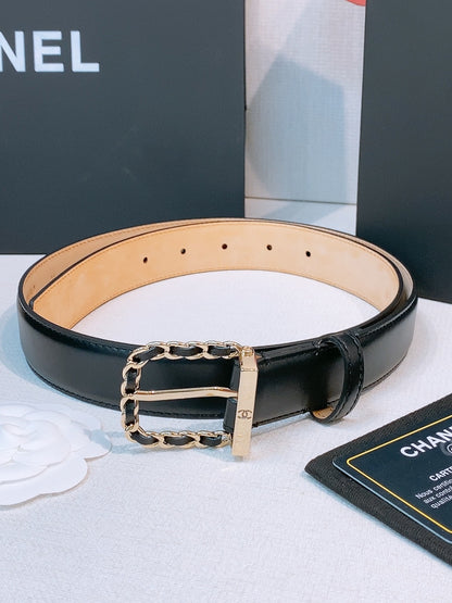 BE1 Real leather 3CM Belt with packing