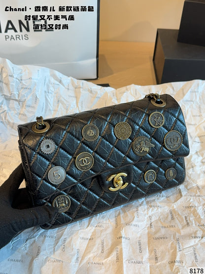 MN1 Fashion Genuine Leather Women's Bag with Box 25*6*16cm