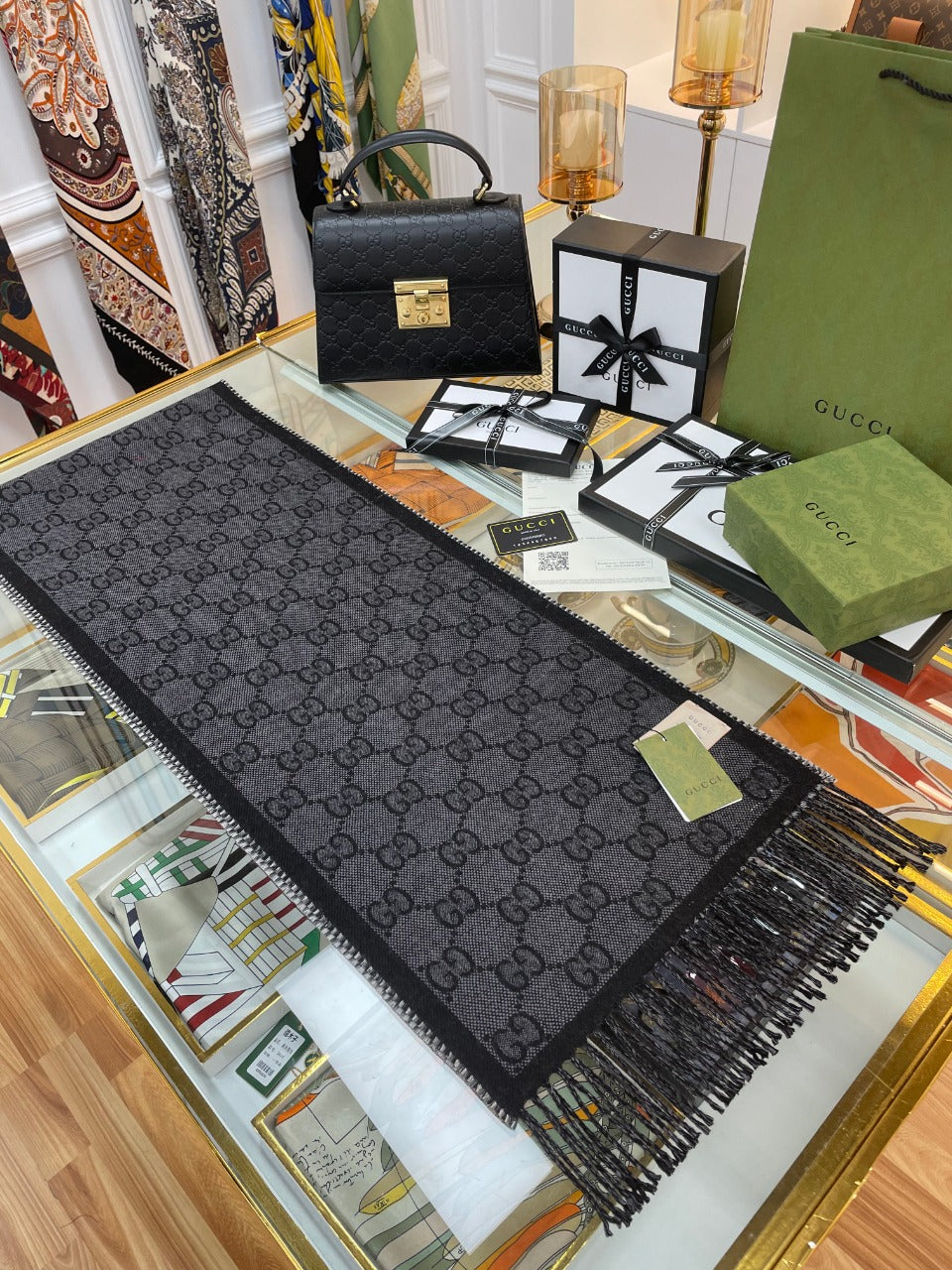 F27 Women's Winter Fashion Wool Scarf 34*194cm