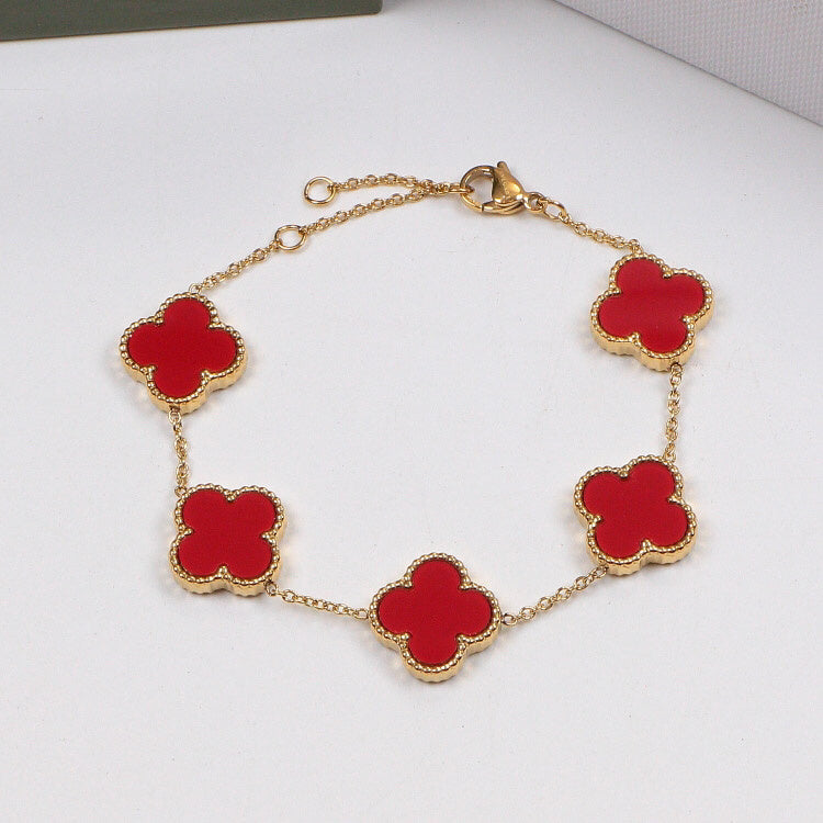 VAB1 Classic Four‑Leaf Clover Unisex Fashion Bracelet for Men and Women