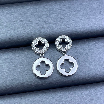N28  Women gold-plated fashion clover earrings high-quality jewelry