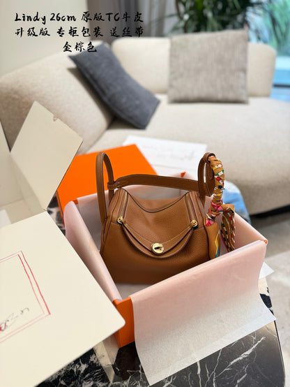 MS86  Genuine leather women's handbag 26cm bags