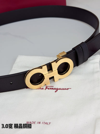 BE13 Real Leather Belt 3.4CM with packing