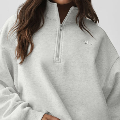 C3 Couple Loose‑Fit Half‑Zip Hoodie, Unisex Casual Sports Pullover Top for Men & Women