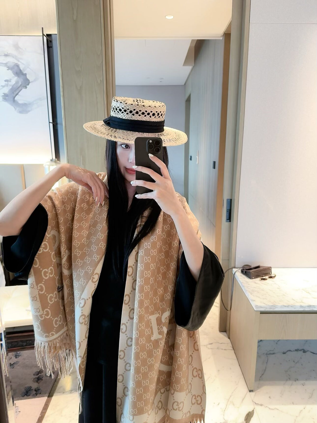 F49 Women Wool Blend Scarf Wrap