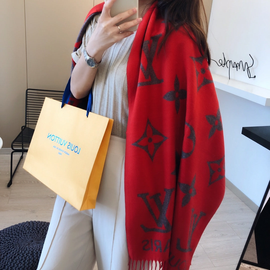 F43 Women Wool Blend Scarf Wrap 180*65CM