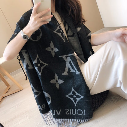 F43 Women Wool Blend Scarf Wrap 180*65CM