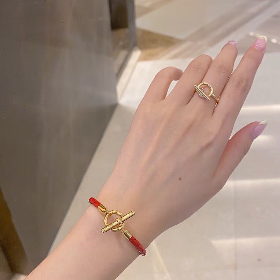 R10 Women's rings with gold-plated jewelry