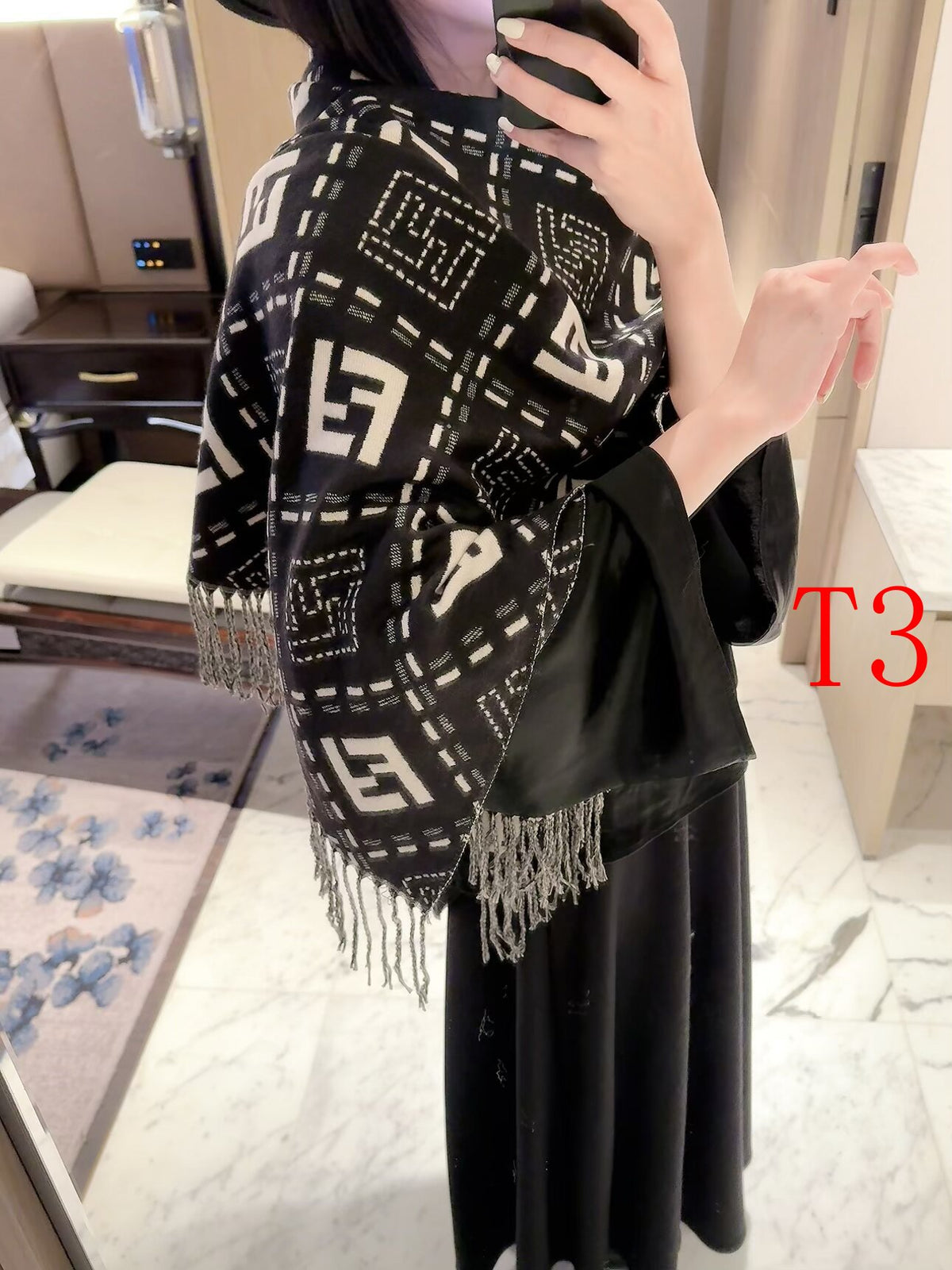F50 Women Wool Blend Scarf Wrap