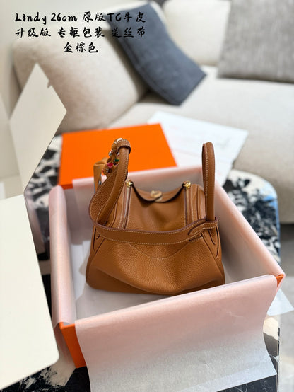 MS86  Genuine leather women's handbag 26cm bags
