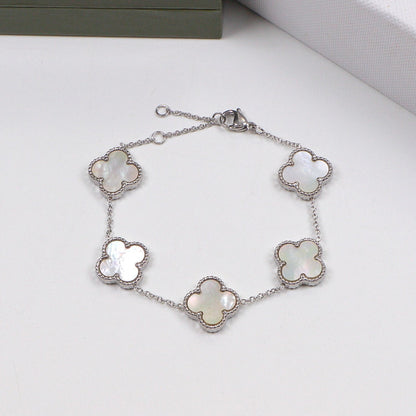 VAB1 Classic Four‑Leaf Clover Unisex Fashion Bracelet for Men and Women