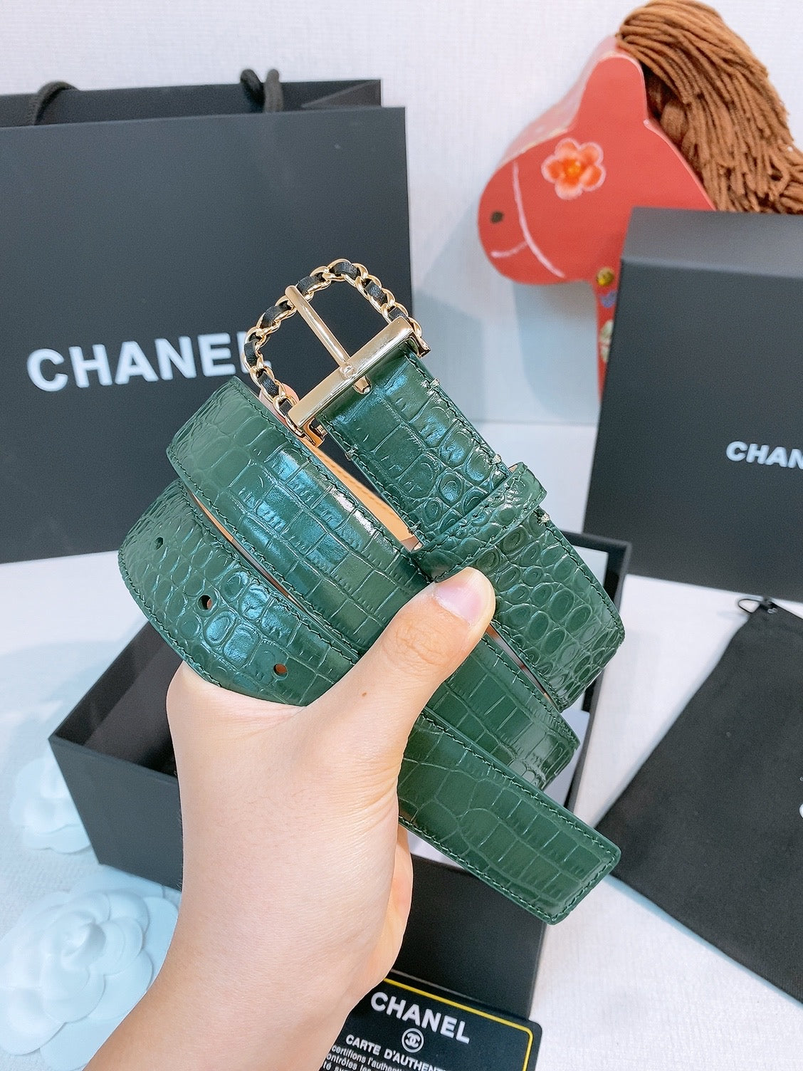 BE1 Real leather 3CM Belt with packing