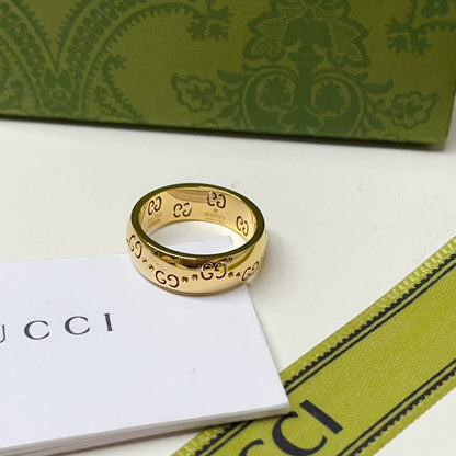 J141 Men And Women Classic Letter Gold-Plated Ring, Fashion Jewelry