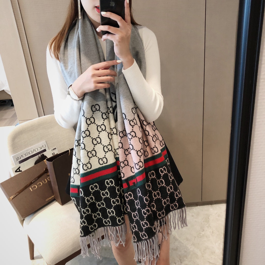 F61 Women's wool blend scarf shawl 180*65CM