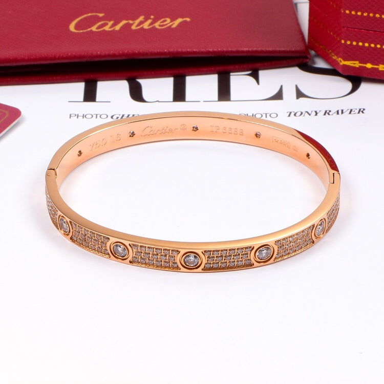 CAB13 Classic Bangle Bracelet 316 Stainless Steel 18K Gold‑Plated Women and Men Jewelry