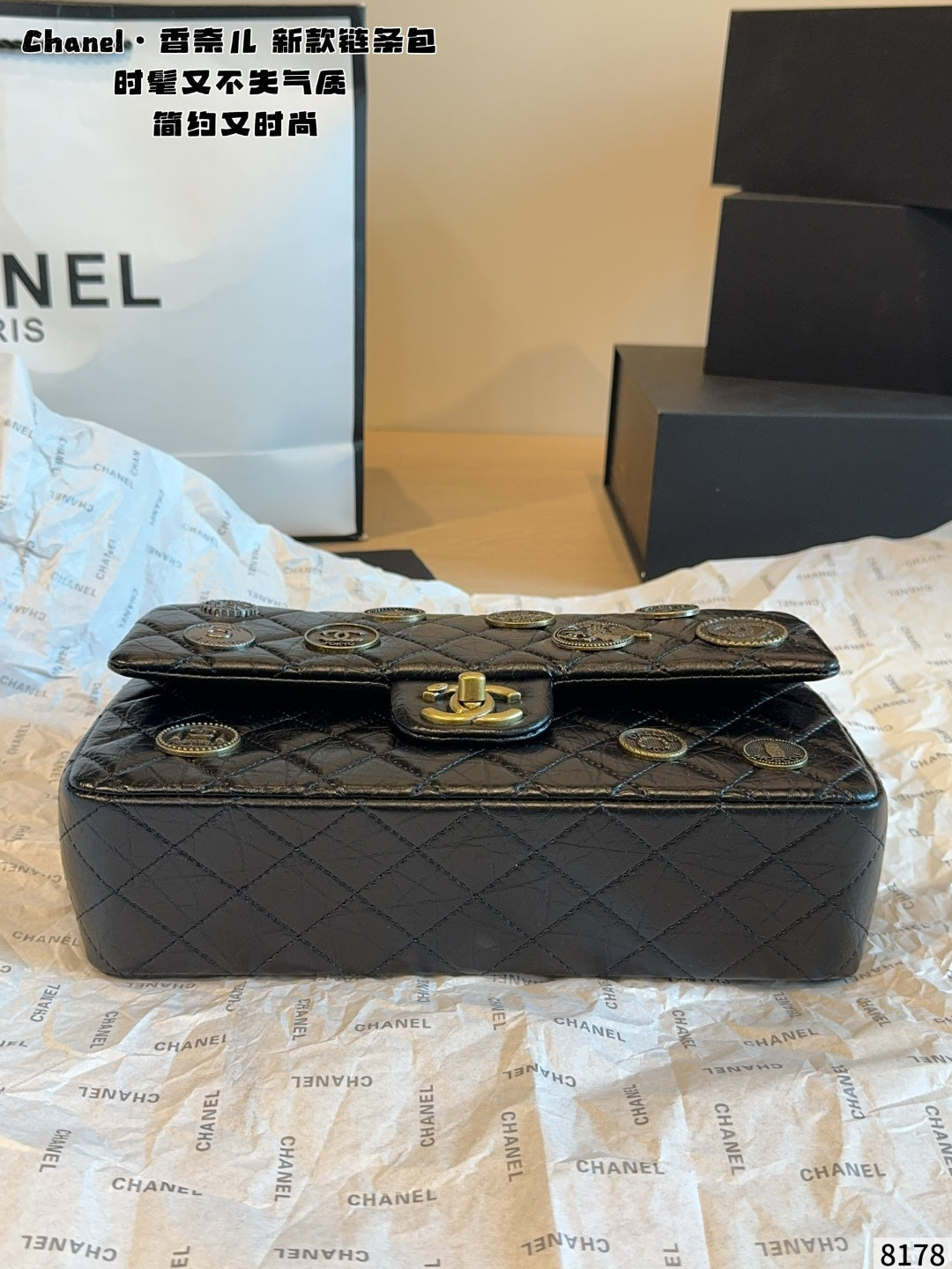 MN1 Fashion Genuine Leather Women's Bag with Box 25*6*16cm