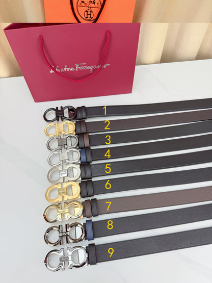BE13 Real Leather Belt 3.4CM with packing