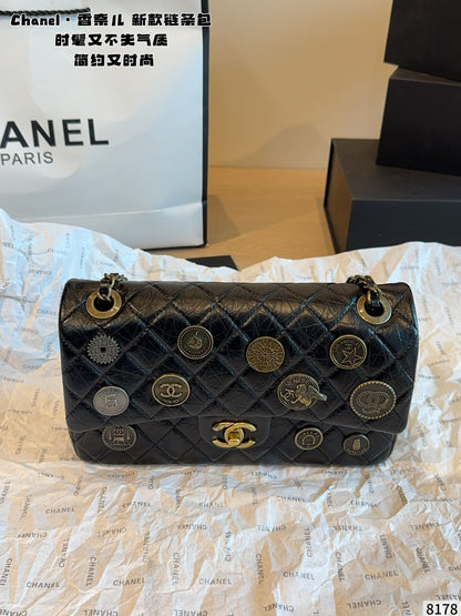 MN1 Fashion Genuine Leather Women's Bag with Box 25*6*16cm