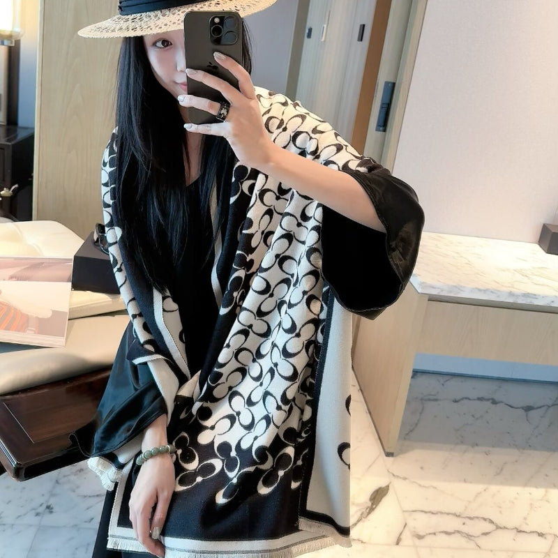 F40 Women's Wool Blend Scarf Wrap