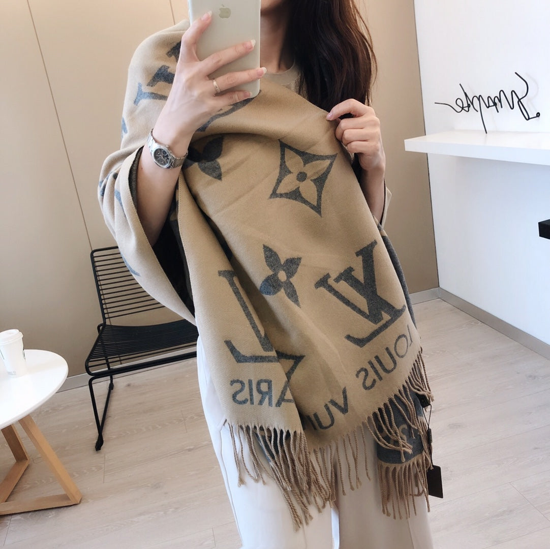 F43 Women Wool Blend Scarf Wrap 180*65CM