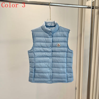 C19 Women's Classic Slim Fit Short Lightweight Stand Collar Down Vest