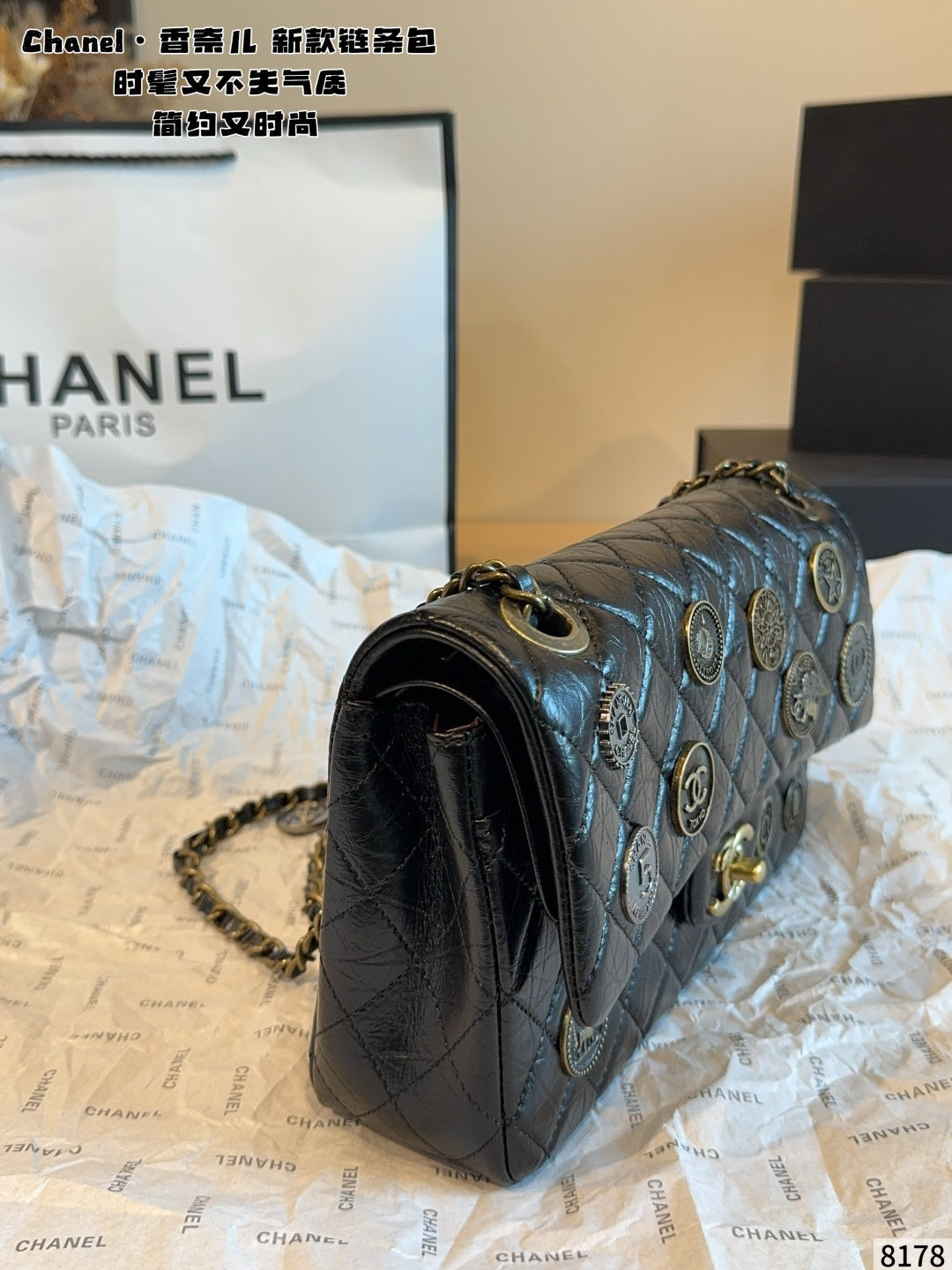 MN1 Fashion Genuine Leather Women's Bag with Box 25*6*16cm